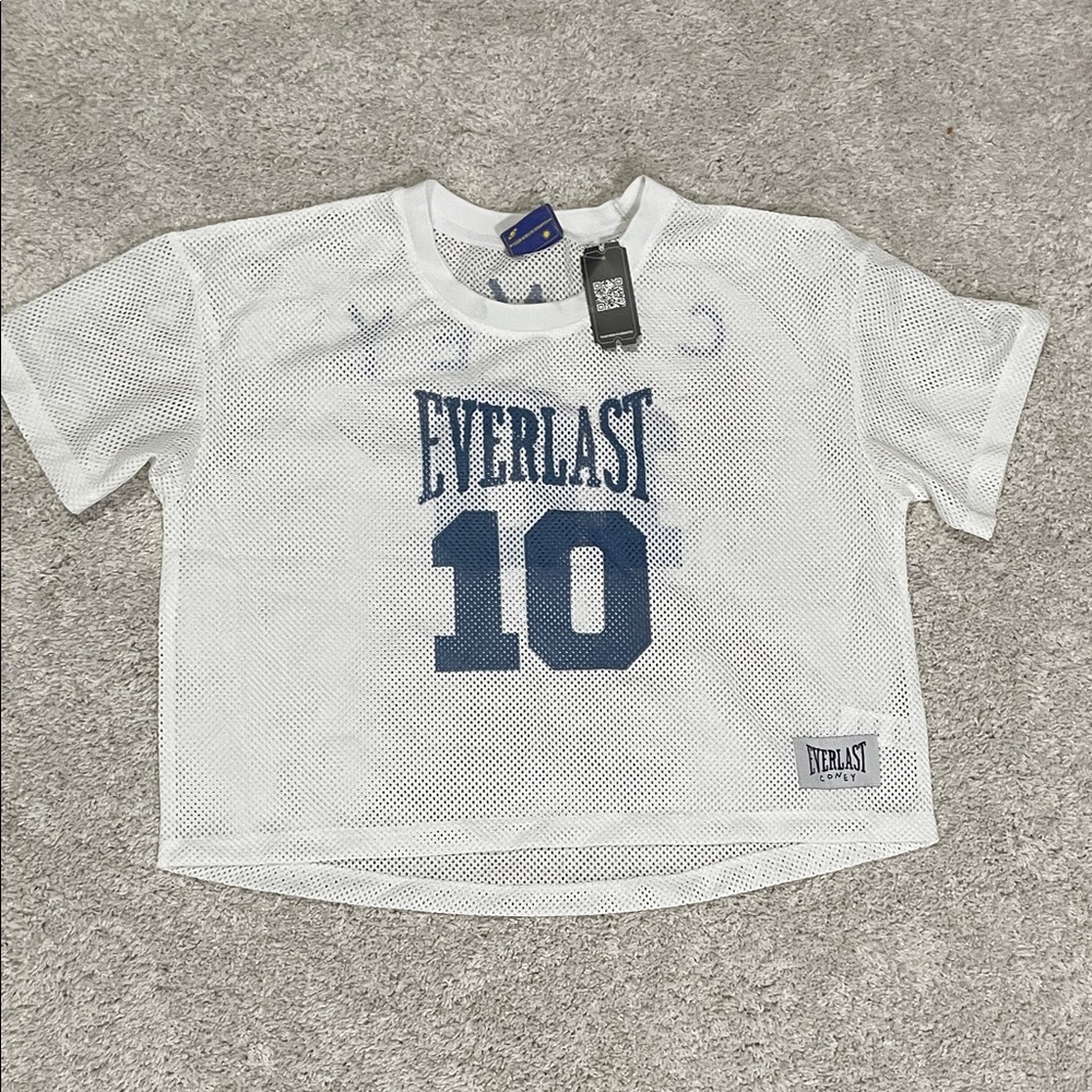 Everlast women White and Navy Mesh Jersey